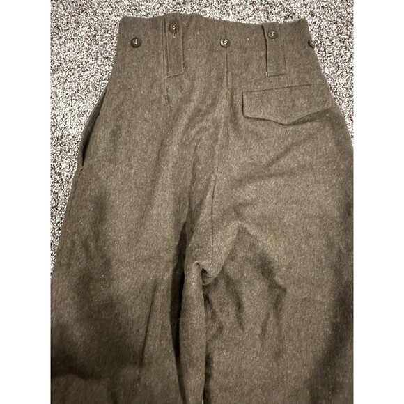 Vintage 1963 Military Mitin Pants US26 NV Neirynck Holvoet Army Green Wool Cargo - Picture 8 of 11
